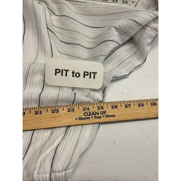 Lane Bryant NEW Striped Blouson Midi shirt Dress‎ long sleeve Size 20P flowy - Picture 9 of 15